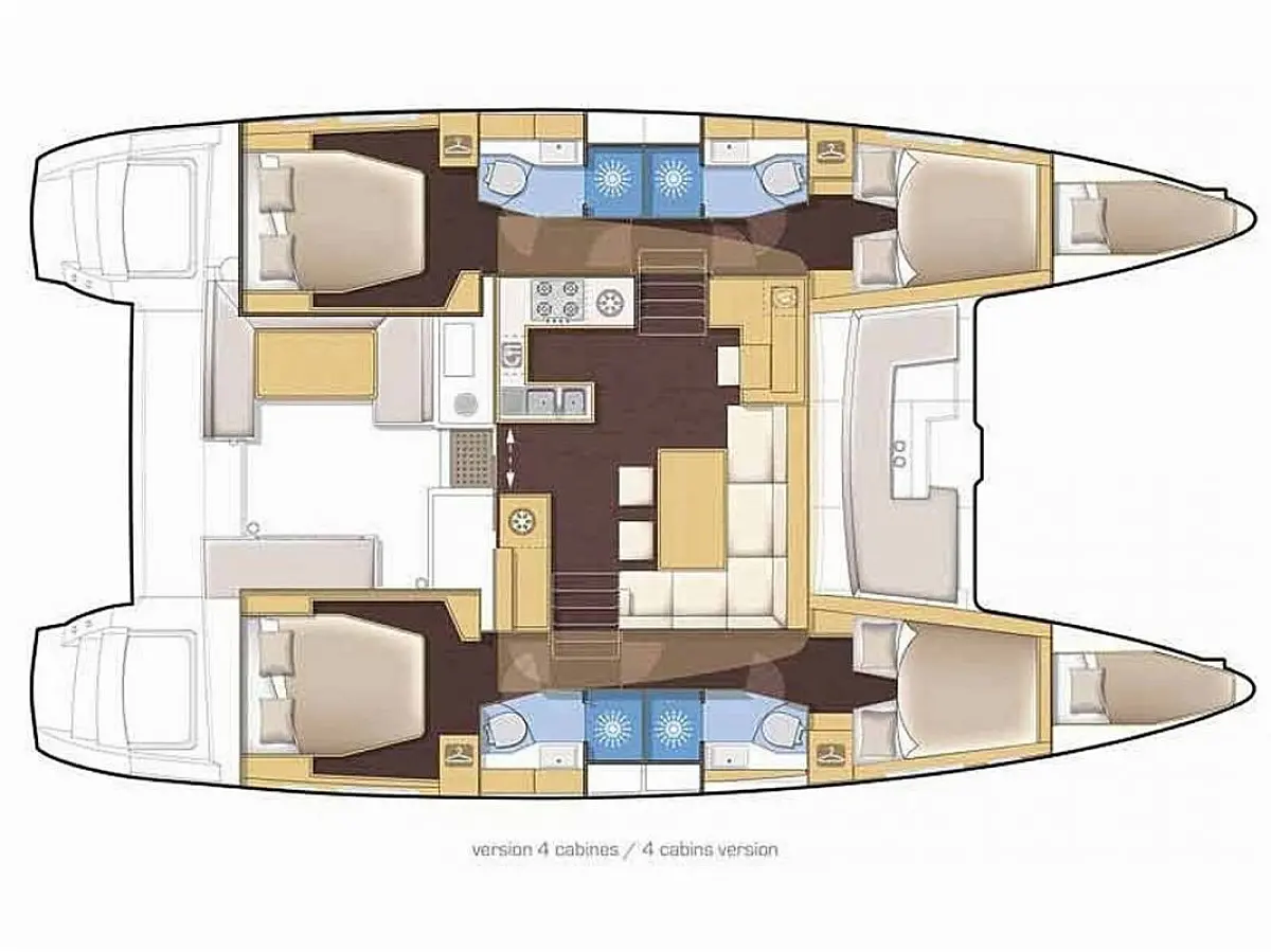 Lagoon 46/12  - ESCAPE  - Layout image