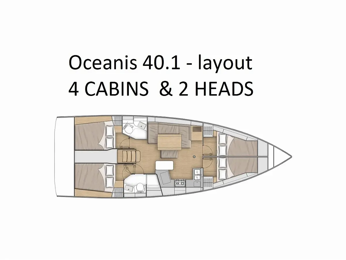 Oceanis 40.1 - 4D cab - DORY  - Tloris
